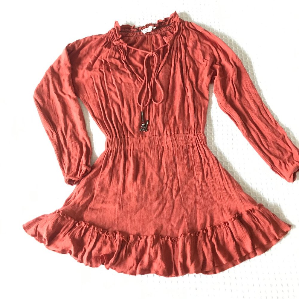 Orange mini dress